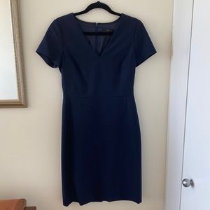 J.Crew Navy V-neck sheath dress, size 2